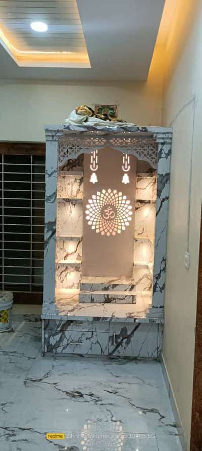Ceiling, Lighting, Storage, Prayer Room, Window Designs by Carpenter Interior Dream, Bhopal | Kolo