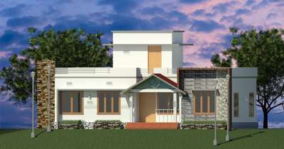 Exterior Designs by Civil Engineer Vivek M, Alappuzha | Kolo