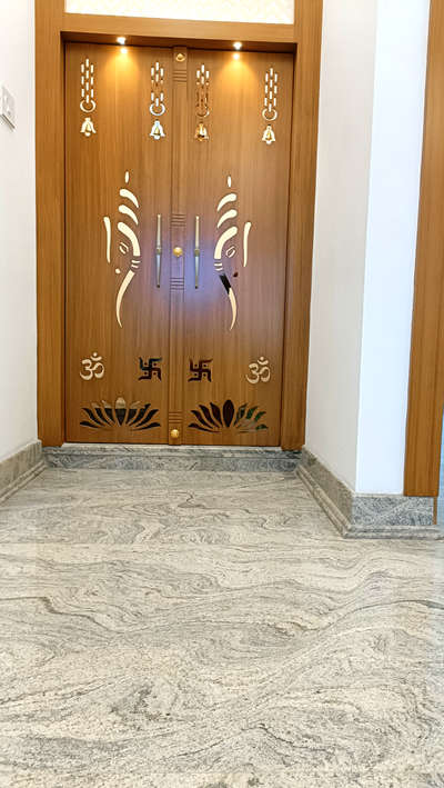 Lighting, Prayer Room, Flooring, Storage Designs by Carpenter Ageesh E P, Kannur | Kolo