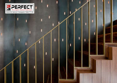 Wall, Staircase Designs by Contractor PERFECT STEEL FABRICATION Erattupetta, Kottayam | Kolo
