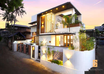 Exterior, Lighting Designs by Interior Designer Suja Darsan, Thiruvananthapuram | Kolo