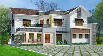 Exterior Designs by Civil Engineer Sreejith Haridas, Wayanad | Kolo