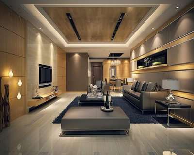 Ceiling, Furniture, Lighting, Living, Table Designs by Interior Designer Hussain hussain, Palakkad | Kolo