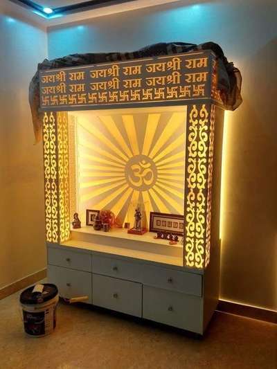 Lighting, Prayer Room, Storage Designs by Interior Designer Javed Khan, Delhi | Kolo