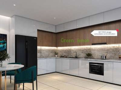 Kitchen, Lighting, Storage Designs by Interior Designer Green  Lemon    9349255658, Ernakulam | Kolo