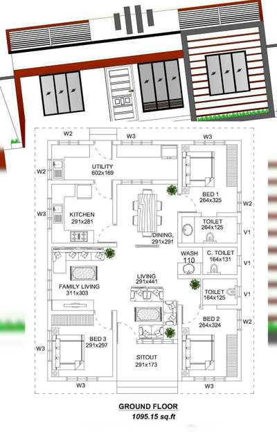 Plans Designs by Interior Designer Deepa CR, Ernakulam | Kolo