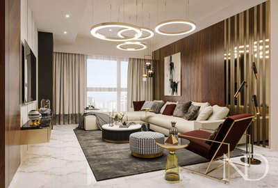 Ceiling, Furniture, Living, Lighting, Table, Storage Designs by Contractor Mohammad Asif, Ghaziabad | Kolo