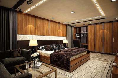 Bedroom, Lighting, Furniture, Table, Ceiling Designs by Architect Deepthik Divakaran, Kozhikode | Kolo