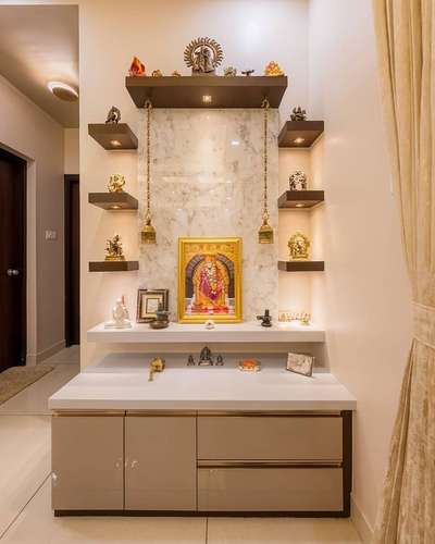 Lighting, Prayer Room, Storage Designs by Carpenter 🙏 फॉलो करो दिल्ली कारपेंटर को , Delhi | Kolo