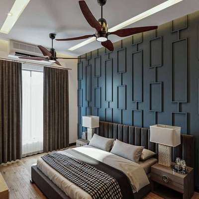 Lighting, Bedroom, Furniture, Storage, Wall Designs by Interior Designer SK Bharat Interior , Ghaziabad | Kolo