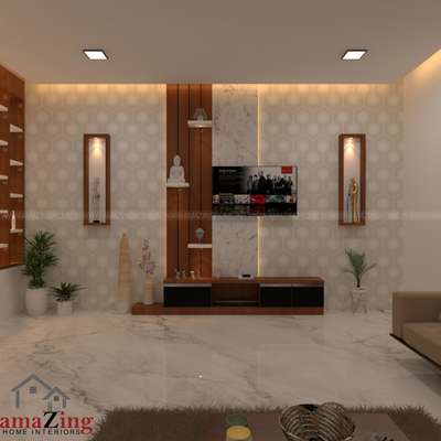 Living, Furniture, Storage, Lighting, Wall Designs by Interior Designer Niju George, Alappuzha | Kolo