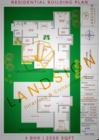 Plans Designs by Interior Designer Landsign Interiors and Consultancy, Kollam | Kolo