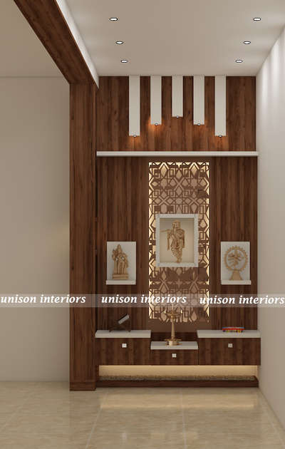 Prayer Room, Storage Designs by Building Supplies Unison Interiors, Kottayam | Kolo