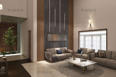 Living, Table, Lighting, Furniture, Wall Designs by Interior Designer Fahad Abdulkalam, Thrissur | Kolo