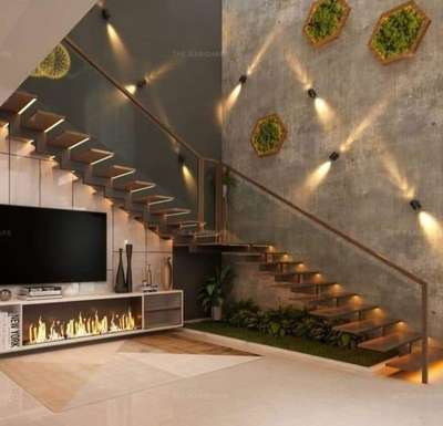 Lighting, Staircase Designs by Contractor Juned Ahmad, Indore | Kolo