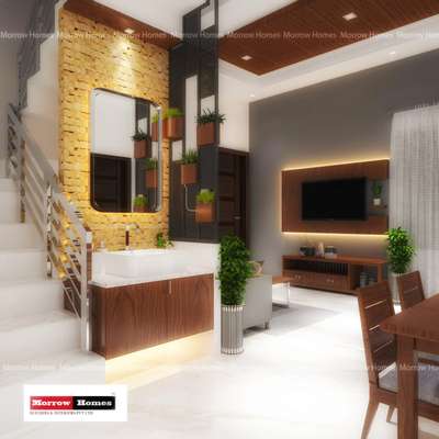 Dining, Furniture, Table, Storage, Lighting Designs by Architect morrow home designs , Thiruvananthapuram | Kolo