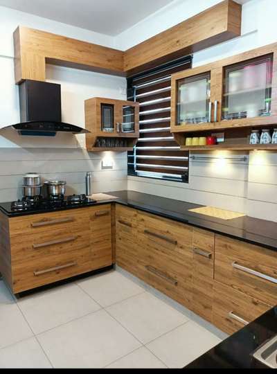 Kitchen, Lighting, Storage Designs by Interior Designer ലിബിൻ  കെ , Wayanad | Kolo