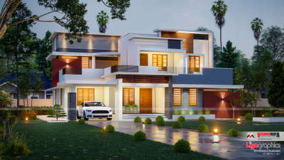 Exterior, Lighting Designs by Building Supplies vishnumayabuilders vm, Thiruvananthapuram | Kolo