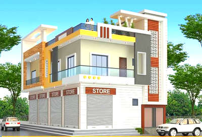 Exterior Designs by Civil Engineer Er Vivek Bagadawat, Ujjain | Kolo