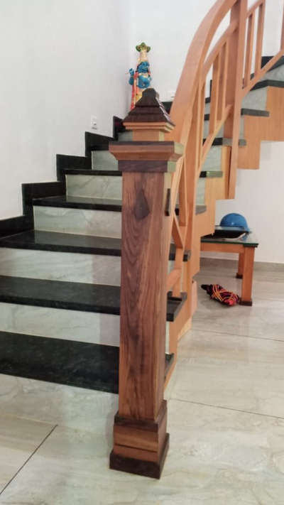 Staircase Designs by Carpenter suresh kv Alakkal, Thrissur | Kolo