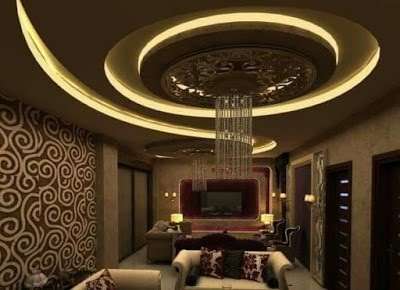 Ceiling, Furniture, Living, Lighting, Table Designs by Contractor Shiv  interiors , Delhi | Kolo