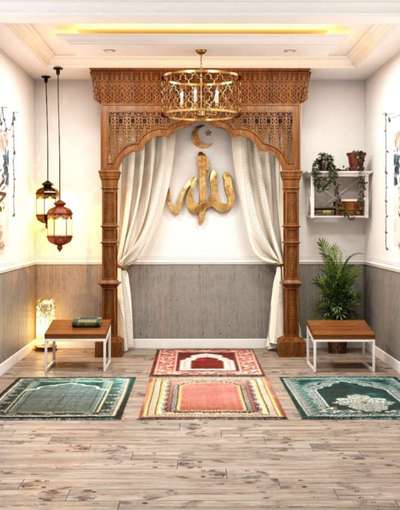 Prayer Room, Lighting, Home Decor, Storage Designs by Contractor shamim shifi, Delhi | Kolo