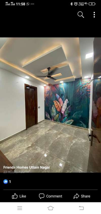 Ceiling, Lighting, Flooring, Wall, Door Designs by Contractor Shokin Ahmed, Ghaziabad | Kolo