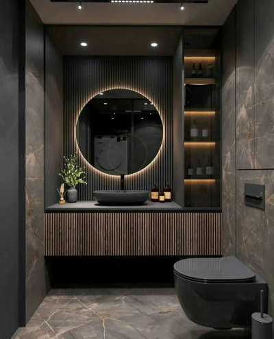 Lighting, Bathroom Designs by Contractor Hashim Jamal, Ernakulam | Kolo
