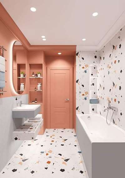 Bathroom, Ceiling, Lighting, Wall, Flooring, Door Designs by Contractor HA  Kottumba , Kasaragod | Kolo