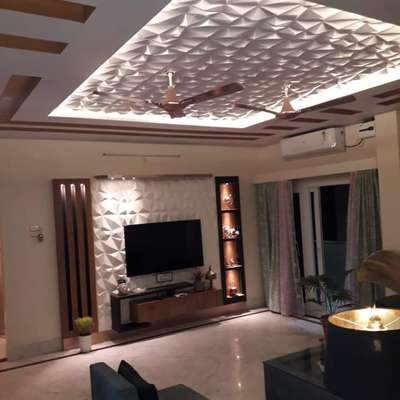 Ceiling, Lighting, Living, Storage Designs by Interior Designer Gopss Singh, Ajmer | Kolo