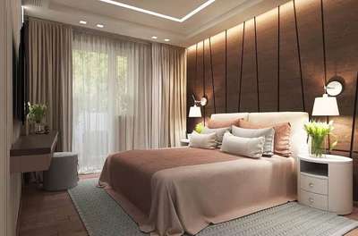 Bedroom, Lighting, Furniture, Storage, Wall Designs by Interior Designer biju kc, Kannur | Kolo
