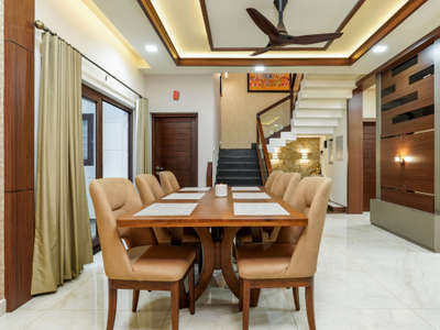 Furniture, Dining, Lighting, Table, Staircase Designs by Architect Ar Praseetha, Palakkad | Kolo