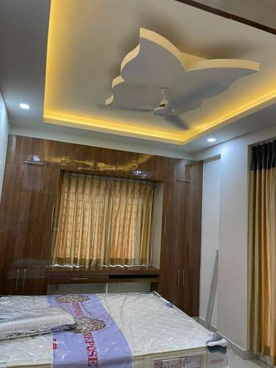 Bedroom, Furniture, Storage, Lighting, Ceiling, Wall Designs by Contractor Jemod Jemo, Thrissur | Kolo