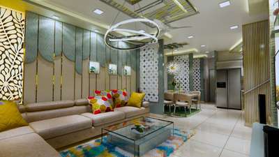 Ceiling, Furniture, Lighting, Living, Table Designs by Interior Designer Inderbeer Singh, Lucknow | Kolo