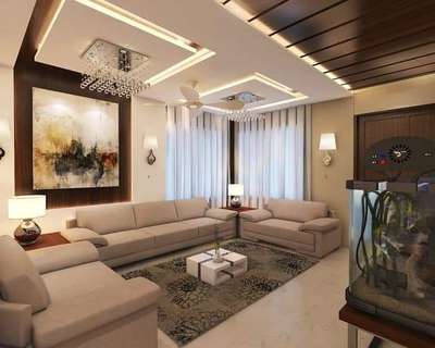 Ceiling, Furniture, Lighting, Living, Table Designs by Contractor Rajiv  Kumar, Ghaziabad | Kolo