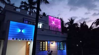 Exterior, Lighting Designs by Contractor Bibin  Vijayan, Alappuzha | Kolo