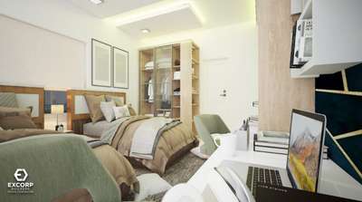 Bedroom, Furniture, Storage Designs by Civil Engineer Excorp Builders, Malappuram | Kolo