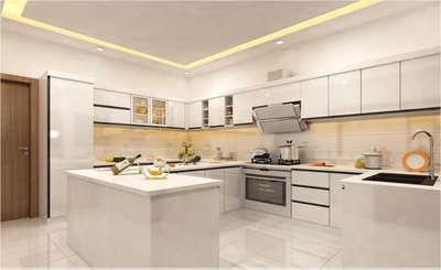Kitchen, Lighting, Storage Designs by Interior Designer art  interio, Kannur | Kolo