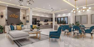 Ceiling, Lighting, Living, Furniture, Table Designs by Interior Designer Sharik Mansuri, Gurugram | Kolo