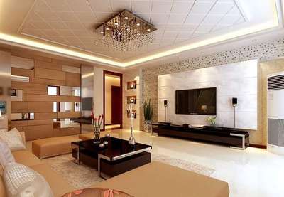Ceiling, Furniture, Lighting, Living, Table, Storage Designs by Contractor Imran Saifi, Ghaziabad | Kolo