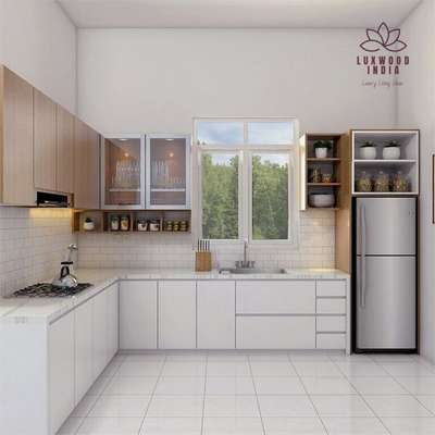 Kitchen, Storage, Window Designs by Interior Designer Luxwood  India, Delhi | Kolo