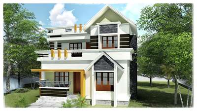 Exterior Designs by Civil Engineer Anoop  V MIE , Alappuzha | Kolo