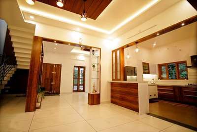 Ceiling, Lighting, Kitchen, Storage Designs by Contractor Vandana lullu 7902309476, Kannur | Kolo