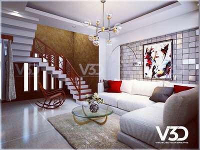 Living, Table, Staircase, Furniture Designs by 3D & CAD sajesh kumar, Kannur | Kolo