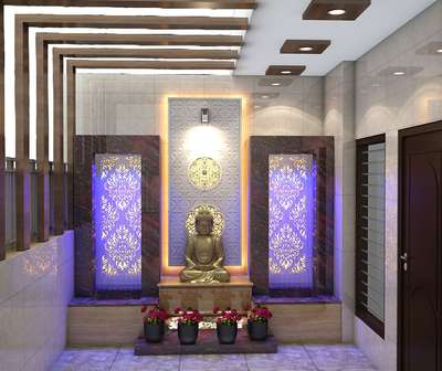 Storage, Lighting, Prayer Room Designs by Architect Gaurav Sharma, Faridabad | Kolo
