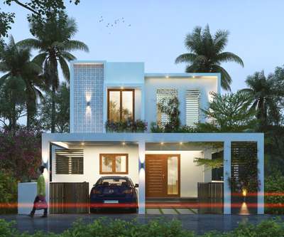 Exterior, Lighting Designs by Civil Engineer Dreamstone Builders, Ernakulam | Kolo