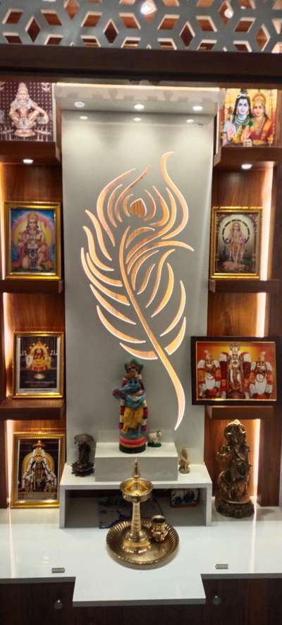 Prayer Room, Storage Designs by Carpenter shageer saidu, Ernakulam | Kolo