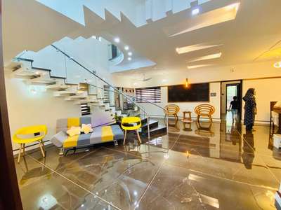 Living, Lighting, Furniture, Ceiling, Flooring, Staircase Designs by Home Owner Firoz Rahiman, Malappuram | Kolo