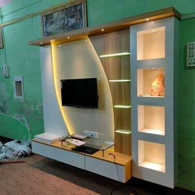 Lighting, Living, Storage Designs by Carpenter Ali Hasan, Faridabad | Kolo