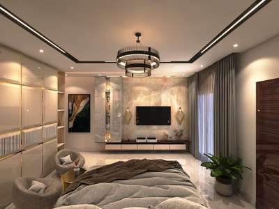 Furniture, Ceiling, Bedroom, Storage, Lighting Designs by Interior Designer Pooja Sharma, Gurugram | Kolo